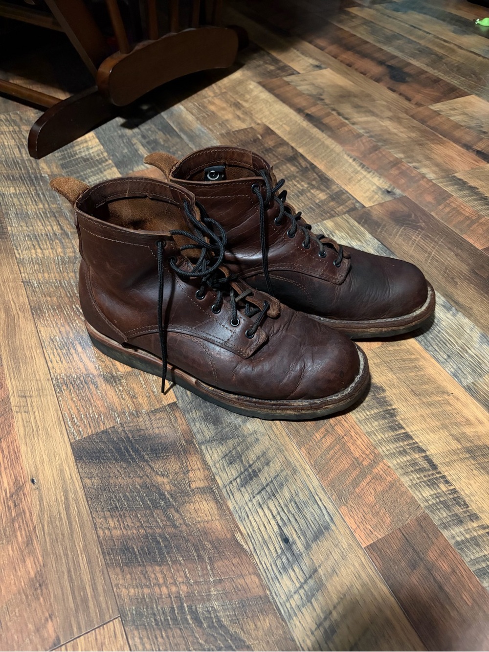 Men's Origin American Bison Leather Lace-Up Boots
